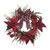 Red Poinsettia, Apple & Tartan Bow Wreath (60cm)