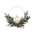 White Snowy Foliage & Blueberry Half Wire Wreath with LED Reindeer Lantern (55cm)