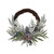 Snowy Foliage, Pine Cone & Blueberry Rattan Half Wreath (40cm)