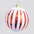 Red & White Stripe Christmas Bauble (10cm)