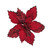 Red Beaded Christmas Poinsettia Clip (22cm)