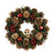 Green Christmas Wreath with Bird, Cones & Baubles (36cm)