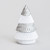 White & Silver Ceramic Christmas Tree Ornament