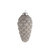 Silver Glass Pinecone Christmas Decoration