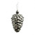 Shiny Silver Pinecone Hanging Ornament (18cm)