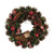Christmas Wreath with Tartan Bows, Fruit & Bird (36cm)