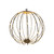 Gold Wire Hanging Globe with Warm White LED Lights (30cm)