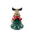 Green Bell with Reindeer Topper (10cm)