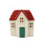 LED Stoneware House with Red Roof (13cm)