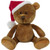 Suki - Brown Baby Bundles Bear with Santa Hat