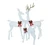 White Set of 3 Light Up Reindeers (87cm - 150cm)