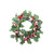 Red & Green Holly & Berry Candle Wreath Ring (20cm)