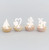 Natural & White Christmas Icons Ceramic Candle Holders (13cm) (Assorted)