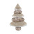 Grey Textured & Glittered Christmas Tree Decoration (25cm H)