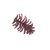 Burgundy Flocked Open Pine Cone Hanging Decoration (15cm)