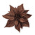 Brown Glittered Poinsettia Flower Head on Clip (23cm)