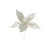 White Jewelled & Feathered Poinsettia Pick (26cm)