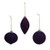 Purple Flocked Glass Bauble (Assorted)