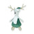 White and Green Sitting Reindeer (40cm)