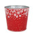 Red Metal Planter with Snowflake Design (14cm)