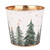 White Christmas Tree Design Metal Planter (16cm)