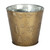 Gold Festive Embossed Metal Planter (16cm)