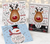 Reindeer and Snowman Christmas Cards (12 pack)