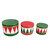 Green/ Red Metal Drums (Set of 3)