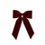 Burgundy Velvet Bow on Clip (32cm)