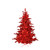 Red Moulin Rouge Flocked Christmas Tree (6ft)