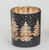 Black/Copper Woodland Glow Glass Candle Holder (8cm)