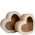 Hat Boxes - Hearts with Weave Print and Window (Set of 2)