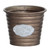 Copper Ribbed Flowers & Plants Metal Pot (16cm)
