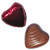 Burgundy Foil Chocolate Hearts