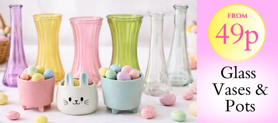 Easter Glass Vases and Pots 