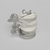 Lumbar Vertebrae L4 - L5 with White Foam Disc, Solid Clear Plastic