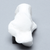 Calcaneus, Solid White Plastic, Left Calcaneus, Solid White Plastic, Left