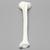 Tibia, Solid White Plastic, Medium, Left Tibia, Solid White Plastic, Medium, Left