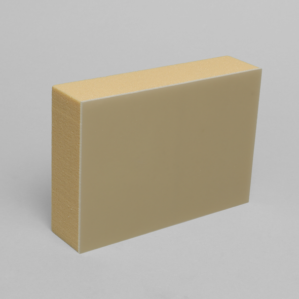 Block, Solid Foam, 10 PCF Laminated with 2mm Short Fiber Epoxy Sheet