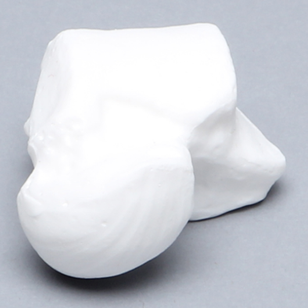 Talus, Solid White Plastic, Left