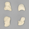 Carpal Bones, Set of Four Individual, Solid Foam
