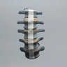 Spine, Lumbar Vertebrae, L1-L5, Radiopaque