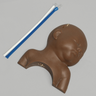 RediStik Neonatal Replacement ECMO Head and Neck, Dark Tone
