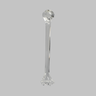 Humerus without Canal, Solid Clear Plastic