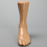 Foot and Ankle with Fracture and Radiopaque Bones, Encased