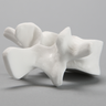 Vertebra, L4, Solid White Plastic
