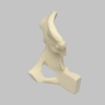 Hemi Pelvis with Vise Attachment on Ischium, Foam Cortical, Right