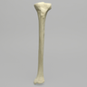 Tibia with 12.7 mm Canal, Foam Cortical Shell, Left, Medium