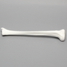 Tibia, Solid White Plastic, Medium, Left