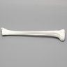 Tibia, Solid White Plastic, Medium, Left